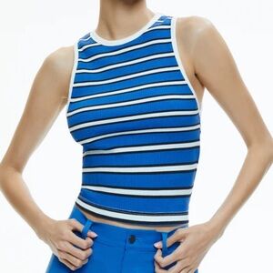 New Alice and Olivia Andre fitted cropped tank